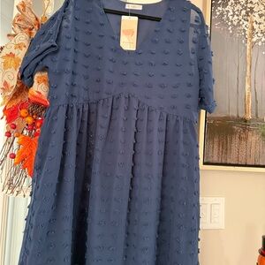 Elegant Navy Blue Maxi Dress